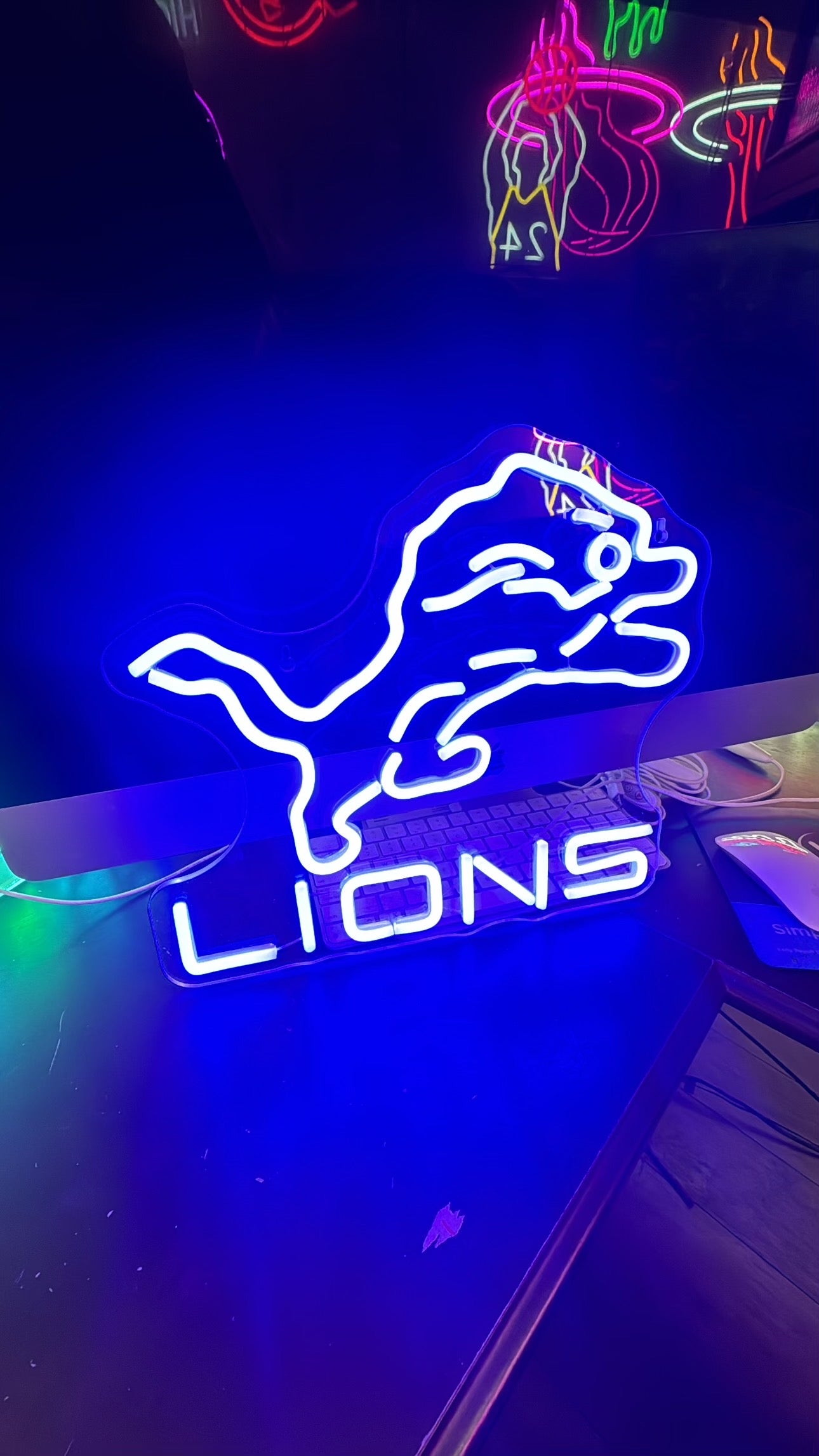 Detroit Lions Neon