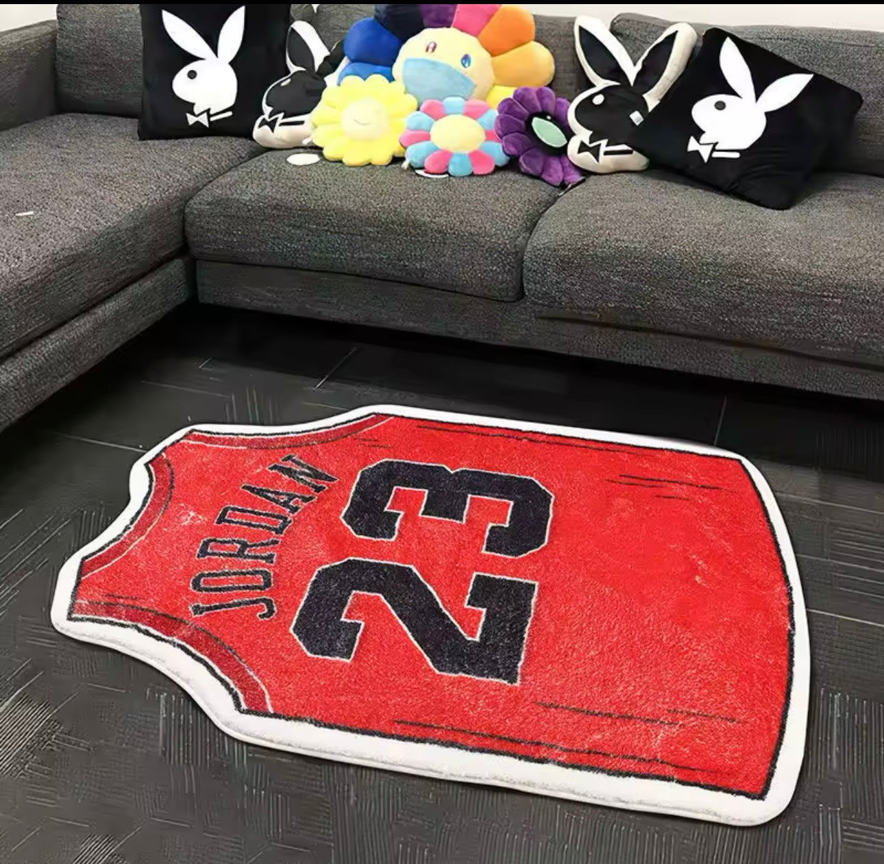 JORDAN JERSEY RUG RED