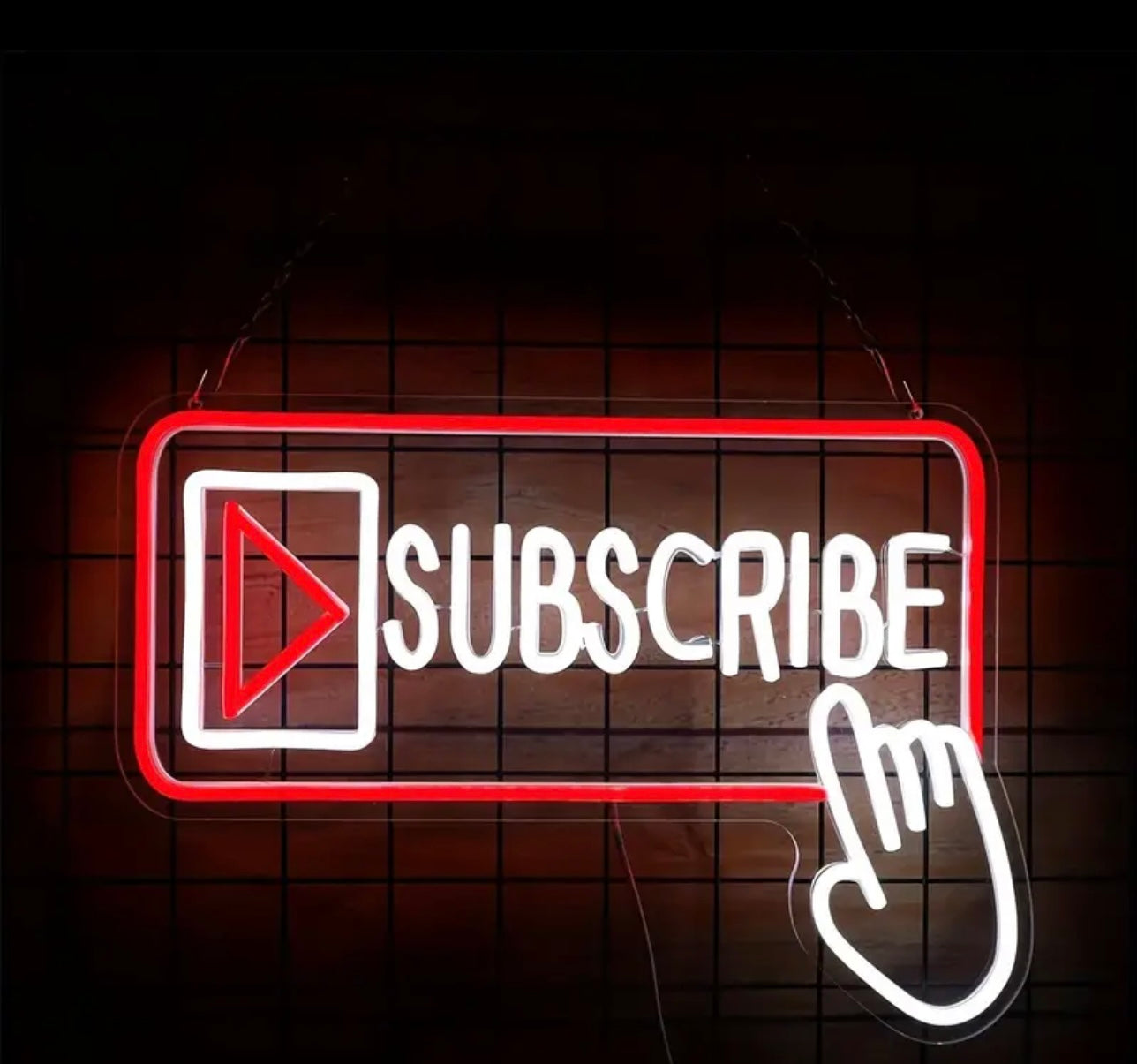 YouTube subscribe neon