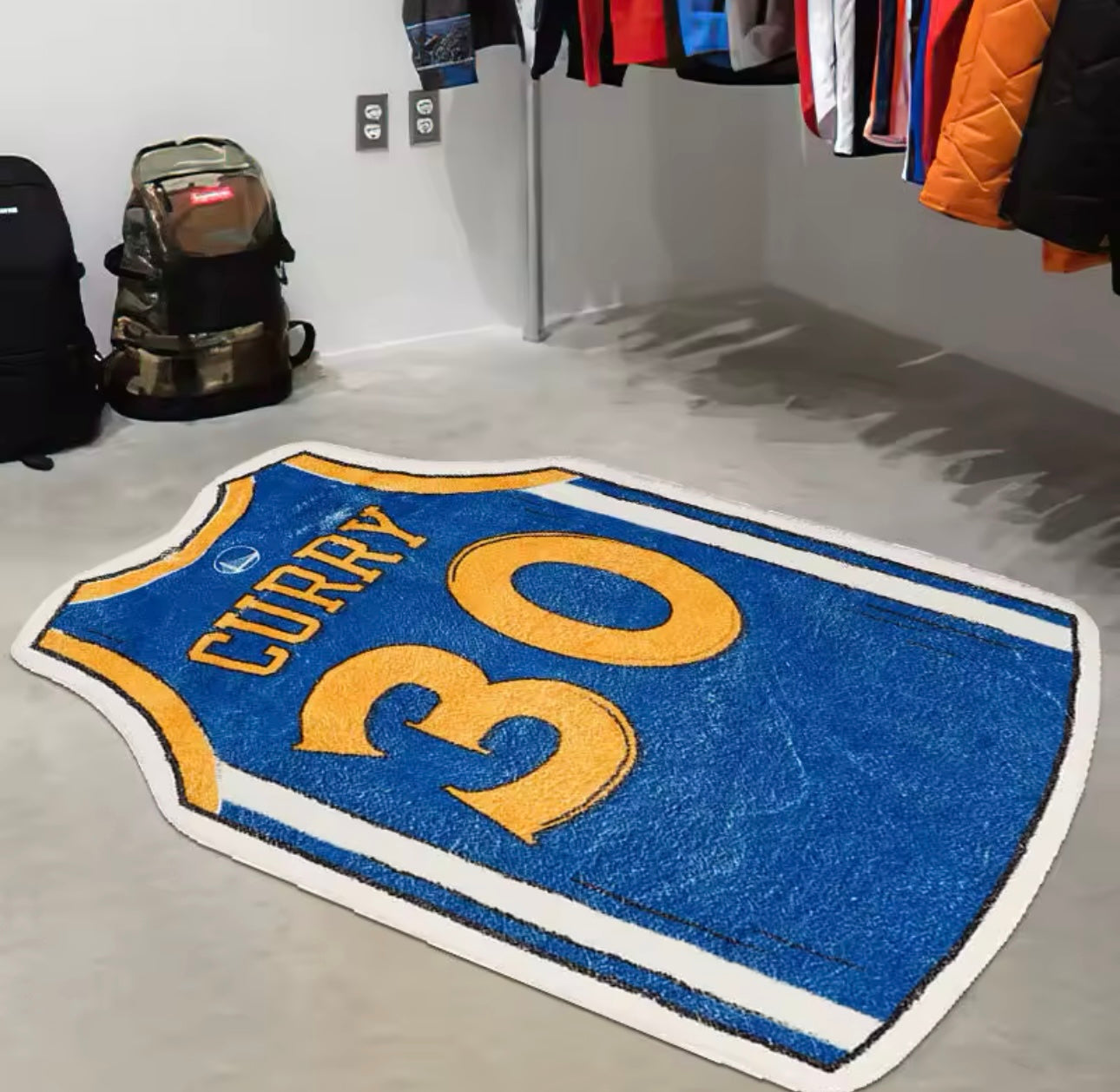 NBA STEPHEN CURRY JERSEY RUG