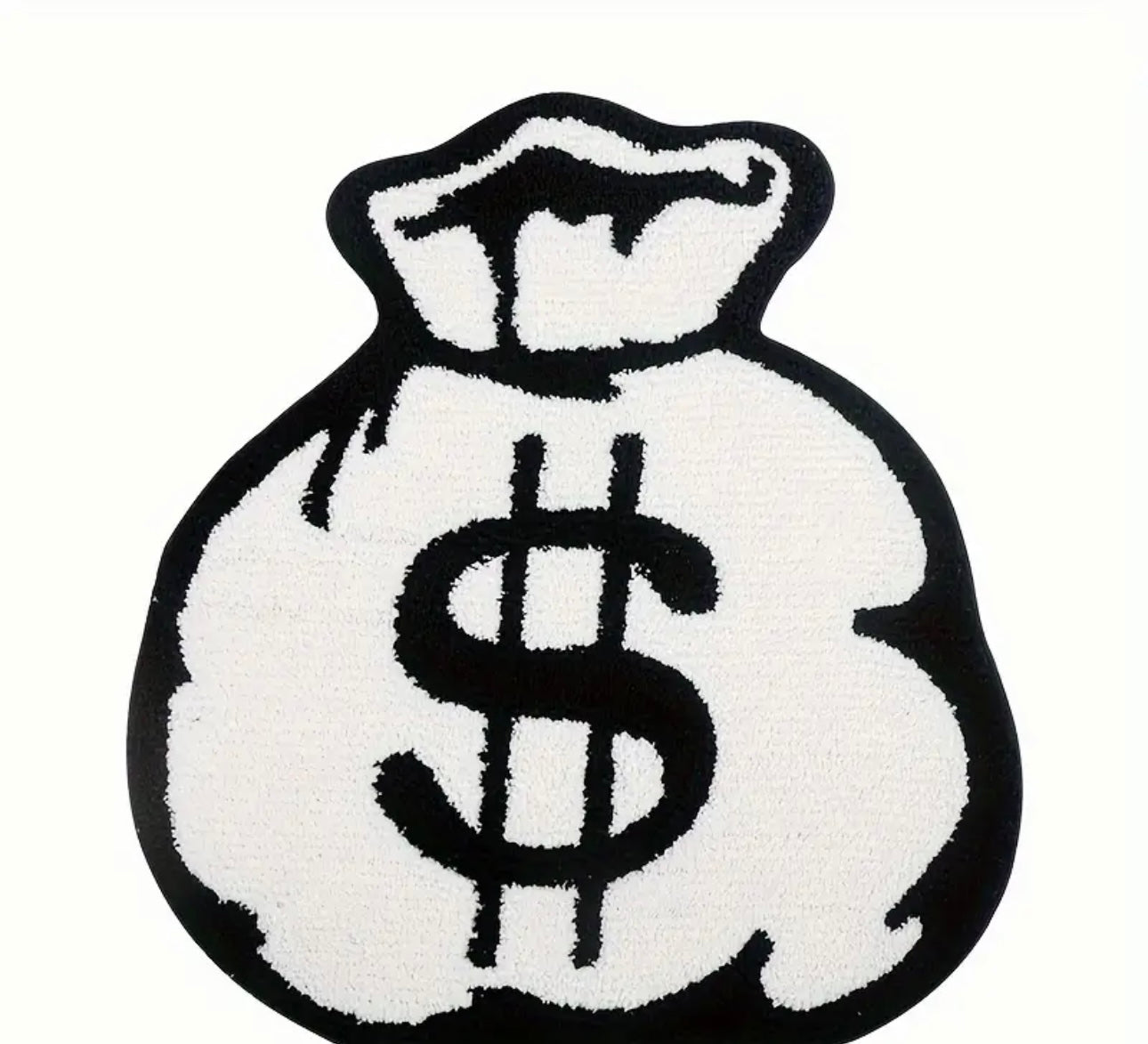 WHITE MONEY BAG RUG