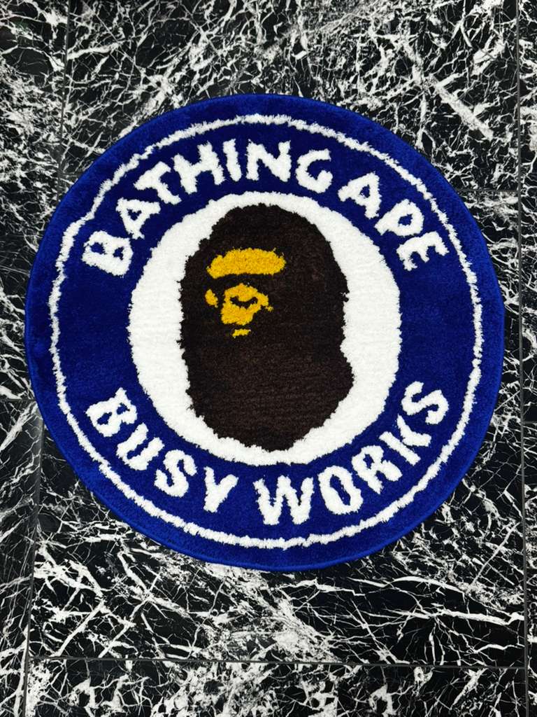 A Bathing Ape "Bape Busy Works" Round Rug