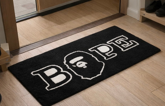 Ape Hand Tufted Rug  Black and white