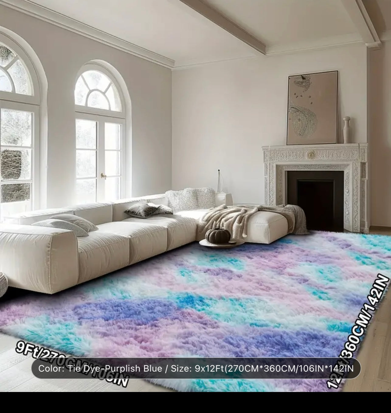 TYE-DYE ULTRA SOFT FLUFFY RUG – NEONZ LED