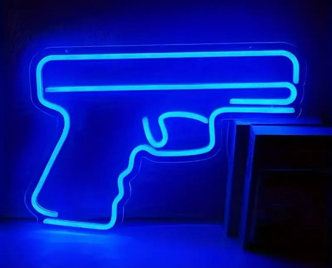 Blue Pistol Outline