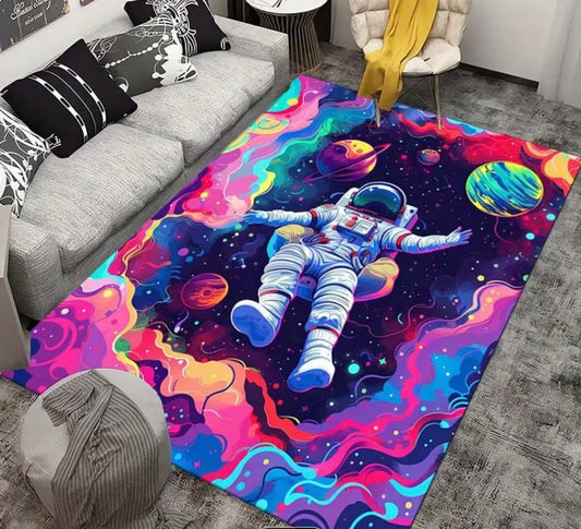 Colorful Astro in Space Rug