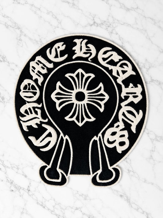 Black & White Chrome Hearts Rug | Custom Hand Tufted Classic
