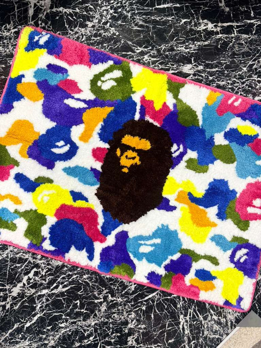Multi-Camo ABC Ape Head Rug