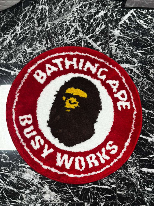 A Bathing Ape "Bape Busy Works"  Round Rug
